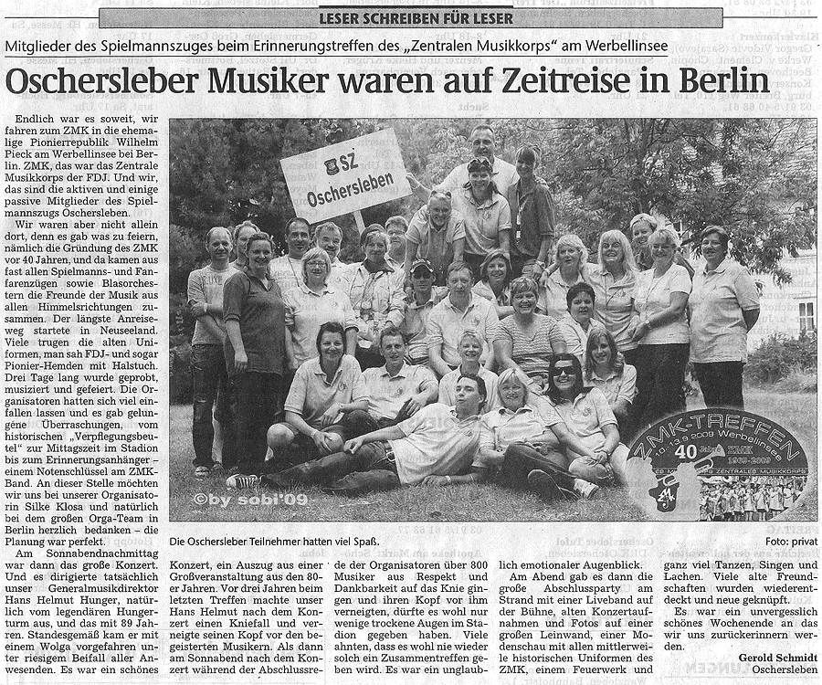 Oscherslebener Musiker waren auf Zeitreise in Berlin Oscherslebener Musiker waren auf Zeitreise in Berlin