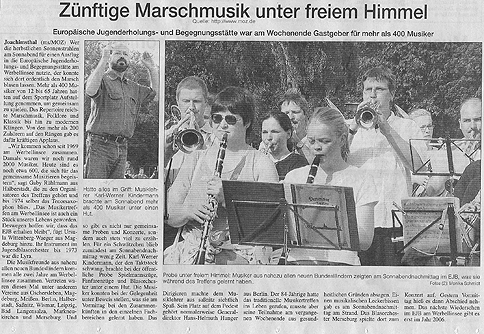 Zünftige Marschmusik unter freiem Himmel Zünftige Marschmusik unter freiem Himmel